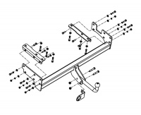 Фаркоп MI 24 для MITSUBISHI Outlander 2003-2007, Автос, нагрузка 1500/75 кг. БЕЗ подрезки бампера от магазина ФаркопРос